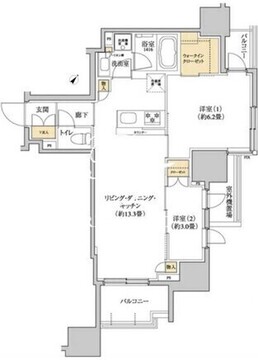 グレーシアフィット三軒茶屋 802 間取り図