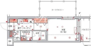 ハーモニーレジデンス新宿ザノース 405 間取り図