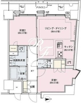 アンビエンテ駒込 809 間取り図