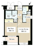 ワッツ白金 501 間取り図