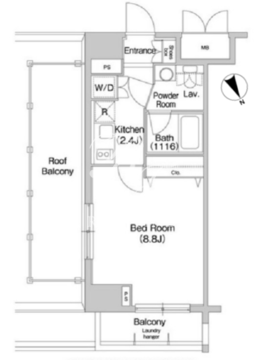 コンフォリア豊洲 607 間取り図