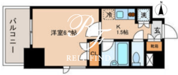 ステーションフロント両国 1106 間取り図
