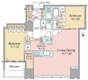 シティタワーズ豊洲ザ・ツイン N-2805 間取り図