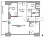 コンフォリア・リヴ平井ミューティオ 604 間取り図