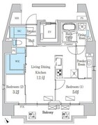 デュオフラッツ品川戸越 1301 間取り図