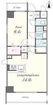 N’sパークレジデンス高田馬場 809 間取り図