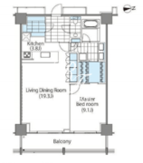 コンフォリア新宿イーストサイドタワー 2818 間取り図