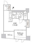 ミリアレジデンス日本橋人形町2 402 間取り図