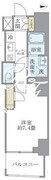 プルミエ市谷薬王寺 1201 間取り図