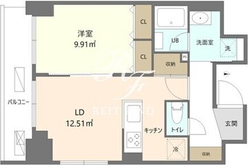 Ｒｅｆｒａｍｅ５早稲田 902 間取り図