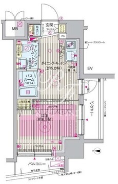 エステムプラザ飯田橋タワーレジデンス 206 間取り図