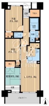 エコロジー錦糸町レジデンス 902 間取り図