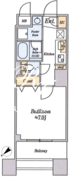 クレストコート志村坂上 711 間取り図