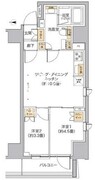 リビオメゾン新宿ウエスト 602 間取り図