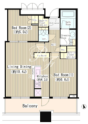 パークタワー目黒 1705 間取り図