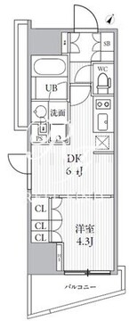 シーズンフラッツ大井町 N-403 間取り図