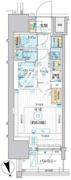 エスタート品川南大井 811 間取り図