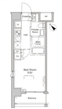 プラウドフラット戸越公園 201 間取り図
