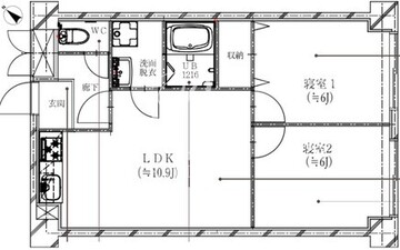 ブルックサイド水天宮前 504 間取り図