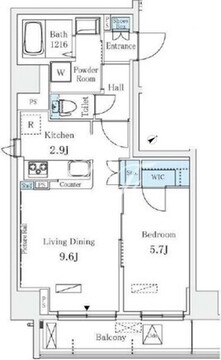 ラオム麻布十番 701 間取り図
