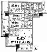 グランドメゾン白金の杜ザ・タワー 2308 間取り図