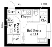 ルーム馬込 402 間取り図