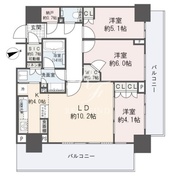 パークタワー西新宿エムズポート 1506 間取り図