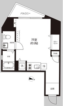 ベルファース東麻布 603 間取り図