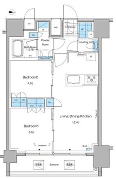 ルフォンプログレ田原町 1102 間取り図