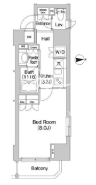コンフォリア市谷柳町 605 間取り図