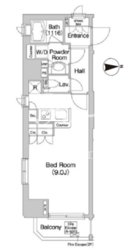コンフォリア市谷柳町 901 間取り図