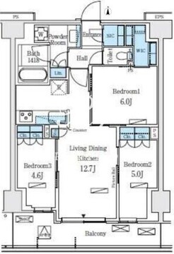 ロイヤルパークス赤羽ノース 454 間取り図