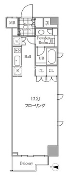 グレイスコート白金 313 間取り図