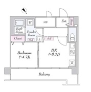 ヴァンテ・アン神楽坂 803 間取り図