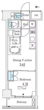 ラティエラ中野新井 403 間取り図