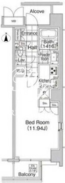 ルジェンテバリュ麻布十番 501 間取り図