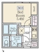レーヴレジデンス三軒茶屋 303 間取り図