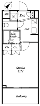 スペーシア三軒茶屋弐番館 506 間取り図