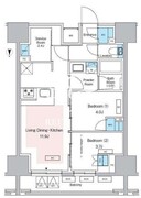 プレディアコート錦糸町スカイビュー 1103 間取り図