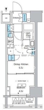 プレディアコート錦糸町スカイビュー 1204 間取り図