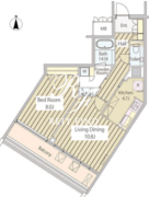 モメント汐留 1602 間取り図