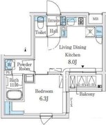 ソラシアレジデンス亀戸 105 間取り図