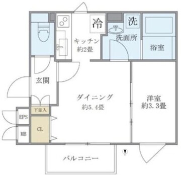 アレーロ新中野2 203 間取り図