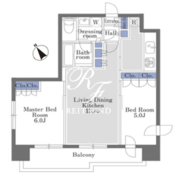 ドゥーエ日本橋 1201 間取り図