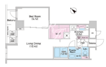 コンフォリア銀座イースト弐番館 904 間取り図