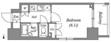 ステーションフロント両国 203 間取り図