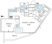 ザ・パークハウス三田タワー 706 間取り図