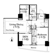 河田町ガーデン 1-2110 間取り図