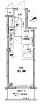 コンフォリア目黒八雲 406 間取り図