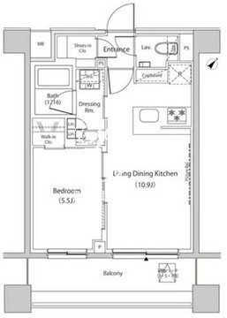 ザ・パークハビオ目黒プレイス 805 間取り図
